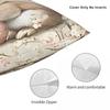Spring Easter Eggs Bunny Throw Pillow Cover Polyester Decorative Pillow Customized Pillowcover Home Decor