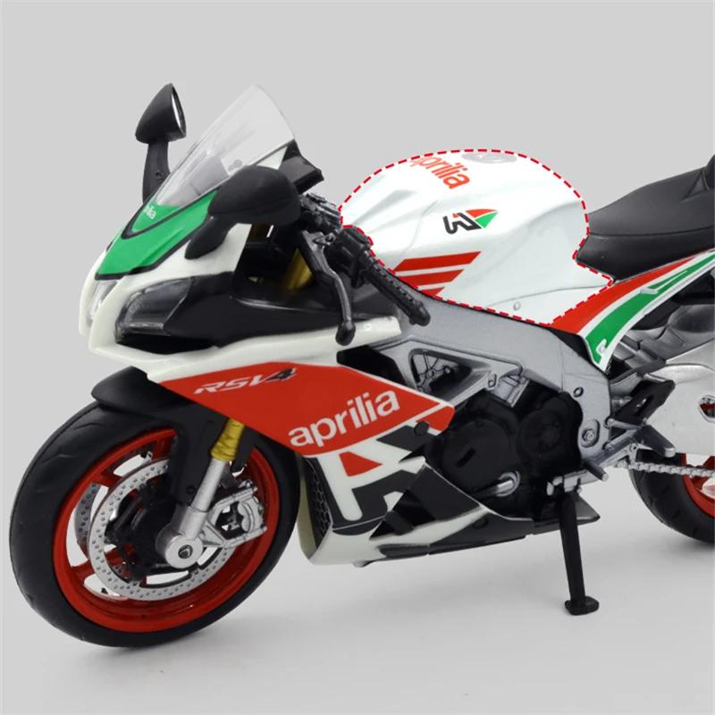 1/12 Aprilia RSV4 Alloy Racing Motorcycle Model Diecast Metal Street Cross-country Motorcycle Model Simulation Children Toy Gift