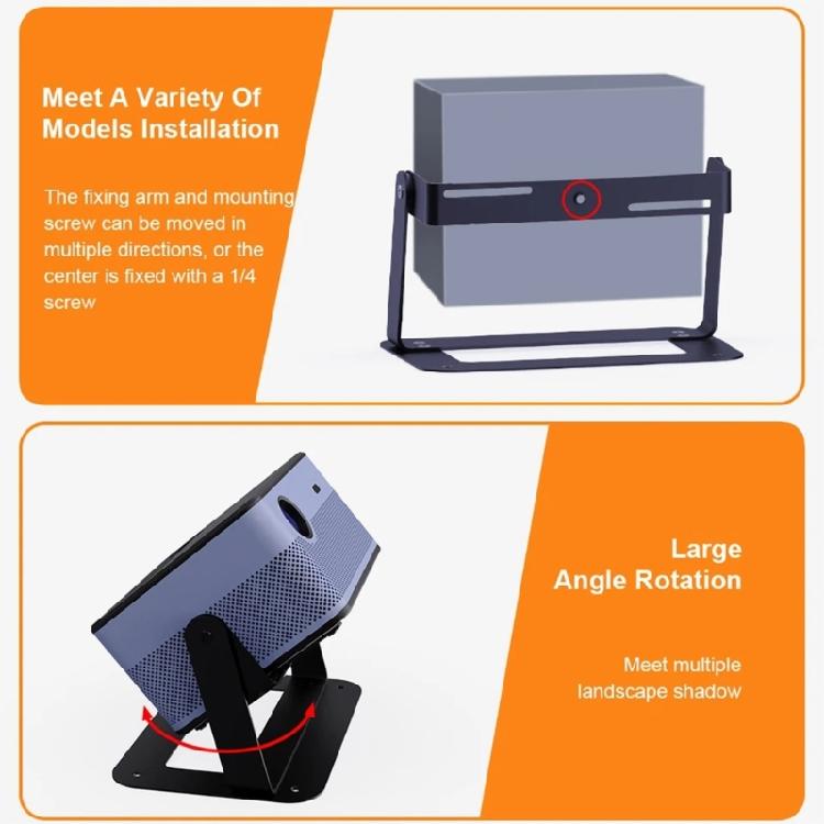 Aluminum Projector Base Stand 360 Rotating Feature Robust Projector Holder For Multimedia Presentations And Movie Nights