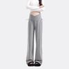Loose Low Waist Maternity Pants - Wide Leg, Lightweight for Spring/Autumn, Plus Velvet for Winter