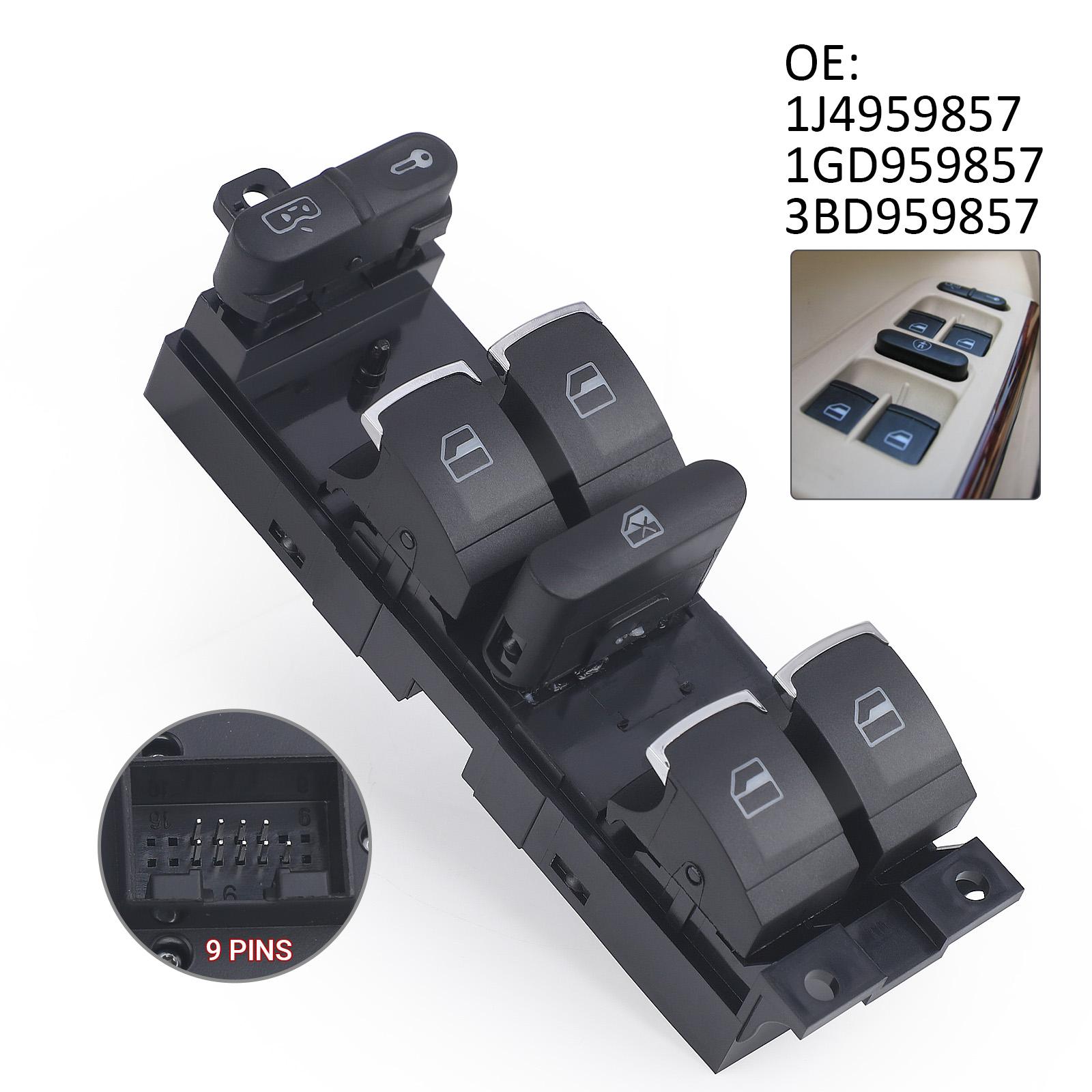 

Power Window Switch 1J4959857 3BD959857 1J4959857D 1J4959857C Driver Side For VW Golf 4 Jetta MK4 Bora Passat B5 Plastic 12V