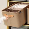 Modern Minimalist Fabric Storage Bin With Foldable Design For Clothing And Toy Organization