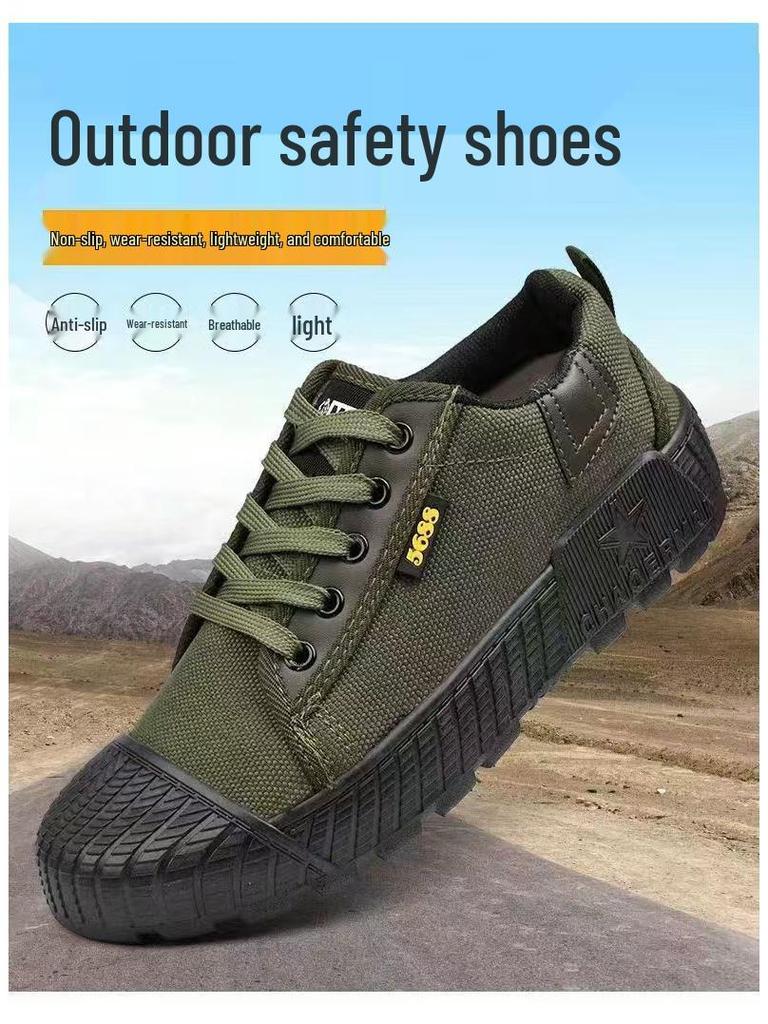 New Liberation Breathable Canvas Work Shoes for Farm and Construction, Available In High-Top and Low-Top Styles.