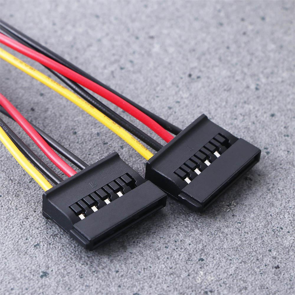 to 2 Serial ATA SATA Power Cable Hard Driver Power Cable SATA Adapter Cable Power Extension Cord