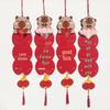 2026 Hong Kong Capybara New Year Flannel Hanging Ornament with Four-Character Blessing Spring Couplet (Traditional Chinese Cartoon, Small Size)