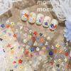 Hot Floral Nail Art Stickers Self-adhesive 5D Embossed Press On Decals Easy To Apply Nail Decoration Gift