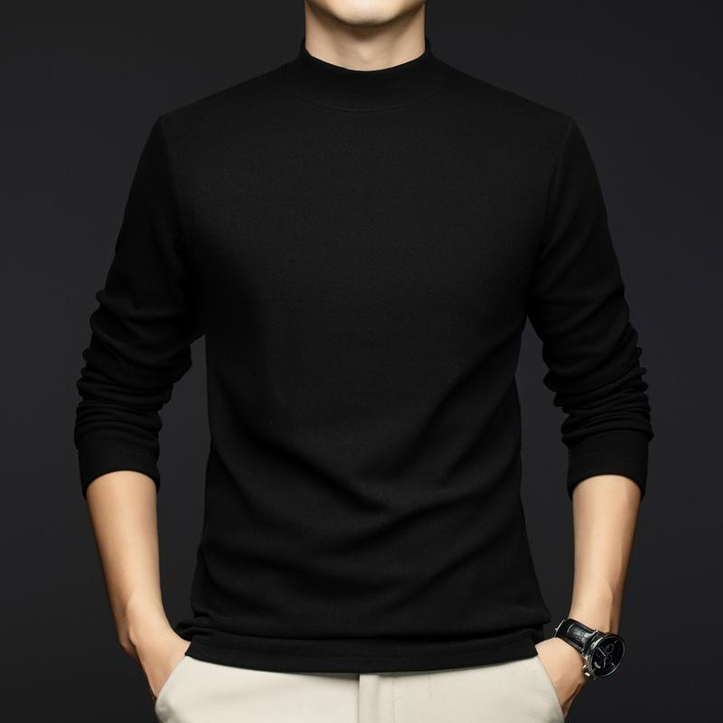 

Мужская немецкая бархатная рубашка-рубашка, осень-зима, средне-зеленый модный повседневный свитер с полуводолазкой и теплым воротником 4XL чёрный