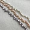 1String, White Purple Yellow Natural Freshwater Pearls, Handmade  Top Sided Drilled Hole Pearl Beads for Jewelry Making DIY (Beads 5-6mm, Length 36cm)