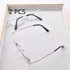 2Pcs Suit Fashion Multifocal Reading Glasses For Men Women New Trend Square Presbyopia With Far Sight Unisex Vintage Hyperopia E