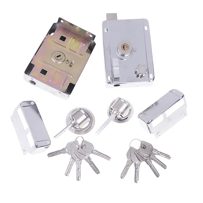 Încuietori de Fier Externe Securitate Încuietoare Antifurt Încuietoare cu Asigurare Multiplă Feronerie Încuietoare Poartă Lemn