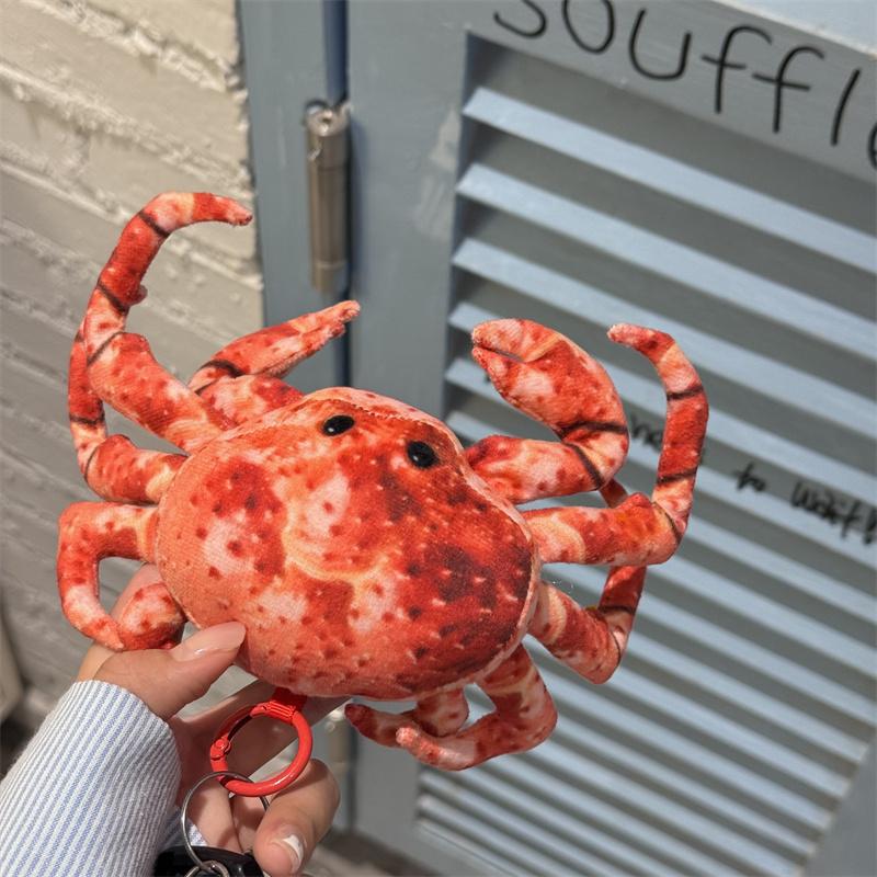 20cm Krab Královský Plyšové Hračky Realistická Zvířecí Hračka Zajímavá Stolní Dekorace Přívěsek na Batoh Narozeninové Dárky Pro Kamaráda