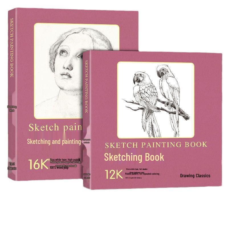 Classic Sketchbook: 120 Sheets, 12K+16K Drawing Paper with Sketching Pencils
