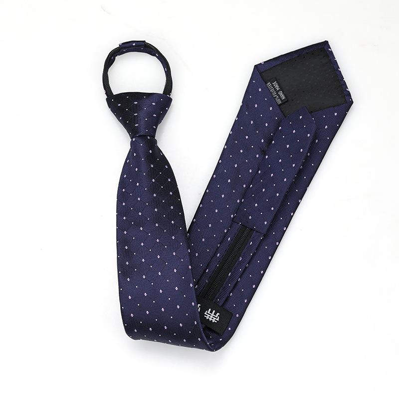 Black Zipper-Free Lazy Blue Men And Women Business Dress Interview To Work Groom Wedding Korean Version Narrow Tie