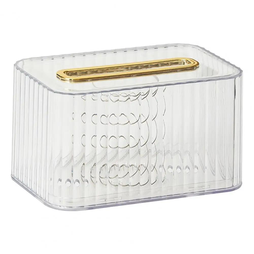 Fashion Tissue Case Bottom Hole Tissue Box Anti-dust Anti-aging Desktop Decoration Tissue Container