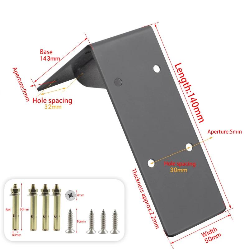 2 Pieces Heavy Duty Mantel Brackets, Large Metal Shelf, Wall Mounted Floating Triangle Hand Welded Countertop Holder, Load 250KG