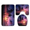 Landscape Bathroom Floor Mat Toilet Three-Piece Set