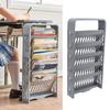 5 Tier Bookshelf Plastic Book Storage Rack   Shelf   Bookcases Floor Standing