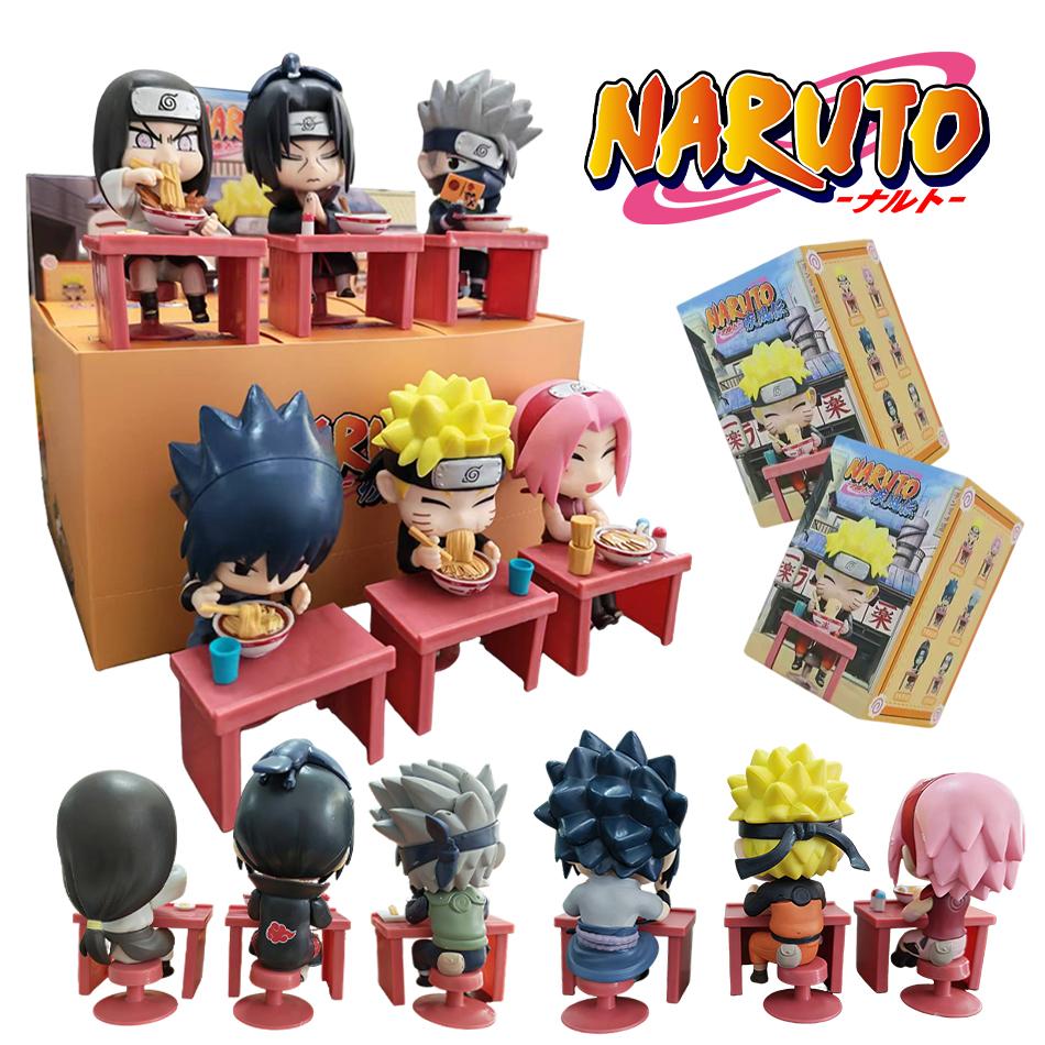 Naruto Shippuden Ramen Theme Series - Chibi Mini PVC Anime Figures - Sasuke Uchiha & Naruto Toy Gifts