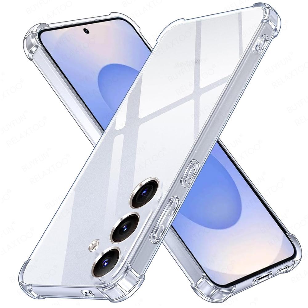 

Для Samsung Galaxy S25 Чехол Прозрачный Не желтеющий Мягкая Задняя Панель Противоударный Чехол SamsungS25 Ultra S 25 FE Plus Edge 5G Прозрачный Чехол For Samsung S25 5G прозрачный