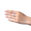 Hot Trend Women Rings with Sparkling Cubic Zirconia Hollow Leaf Design Two Tone Hip Hop Rock Rings Party Girls Jewelry