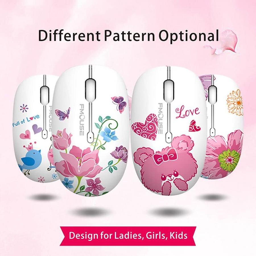 Original M101 Wireless Mouse 2.4G Cute Silent Optical Cartoon Computer Mice With USB Receiver 1600DPI for Laptop Gift