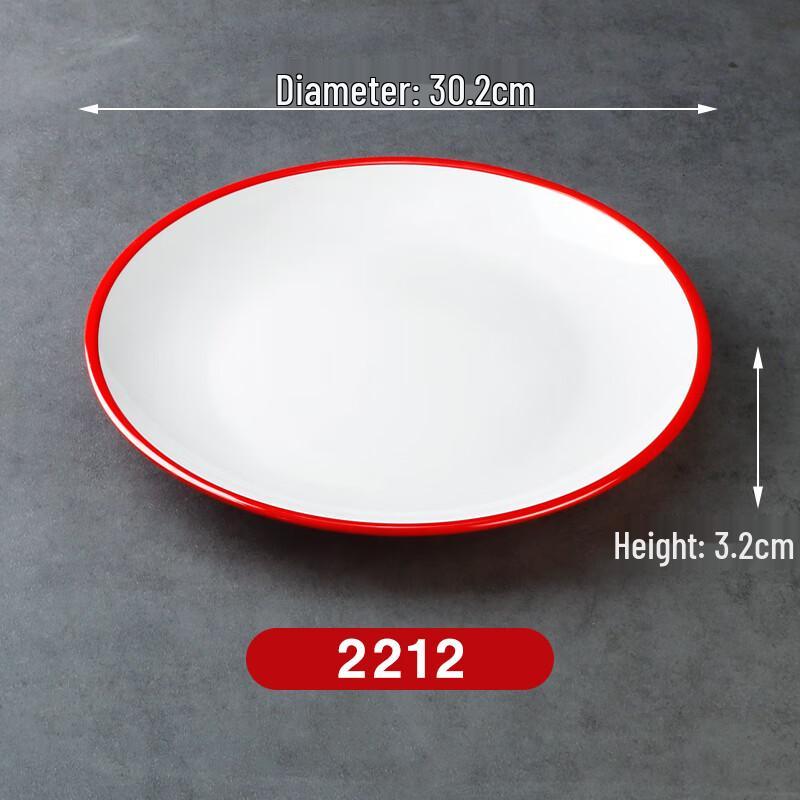 Commercial Melamine Round Dinner Plates (10-Pack)