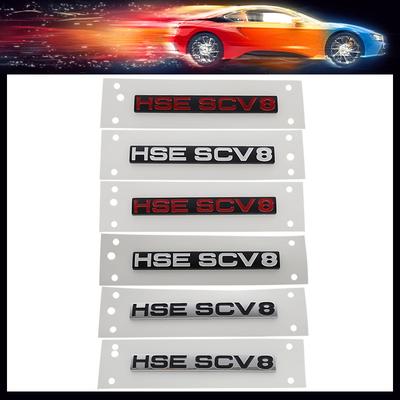 3D prémiové písmena HSE SCV8 pro Anglii UK SUV Off Road auto Kapota Blatník kufr Zadní Decal Znak Odznak Samolepka
