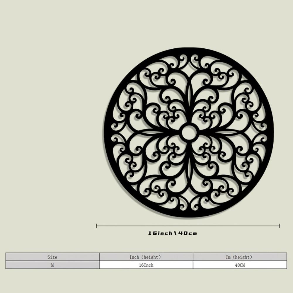 1pc Vintage Rustic Farmhouse Metal Wall Art Medallion Scroll Design for Living Room Bedroom Indoor Decor