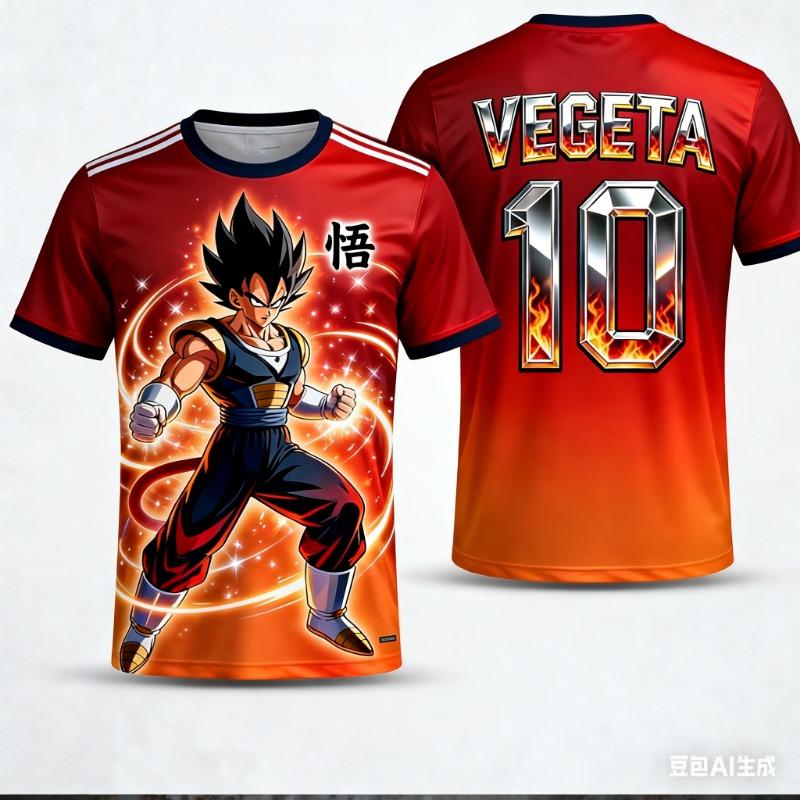 2026 Summer Dragon Ball Retro Fitness T-shirt Men's Oversized 3D Printed Short-sleeved Family Unisex Children's Sports Shirt