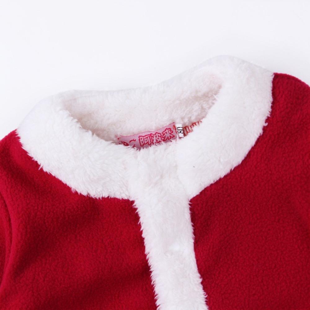 Santa Claus Christmas Baby Clothes New Year Toddler Girl Dress Set  Infant Winter Outwear
