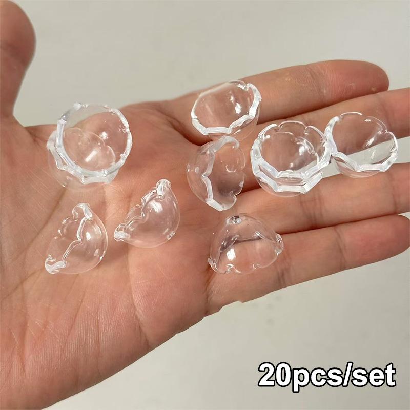 20Pcs/Set Jellyfish Keychain Wind Chimes Beads Caps Charms For Jewelry Making Diy Decorations Wind Bell Pendant Earrings Accesso