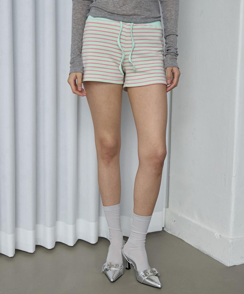 Lense Stripe Micro Shorts Mint