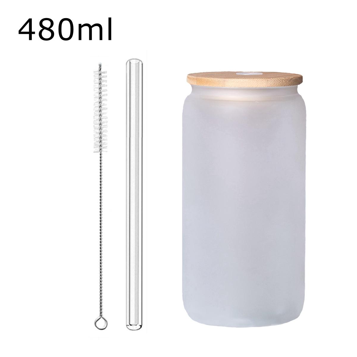 

Многоразовый стеклянный стакан для питья с крышкой и соломинкой, стакан для колы с натуральной бамбуковой крышкой с отверстием для Bubble Tea, молочных смузи и напитков