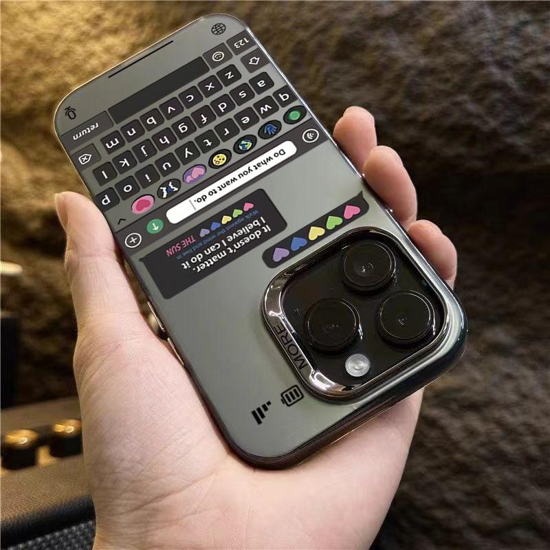 Creative Cool Chat Interface Matte Texture Phone For iPhone 16 15 14 13 12 11 Pro Max Shockproof Bumper Cover Case Funda
