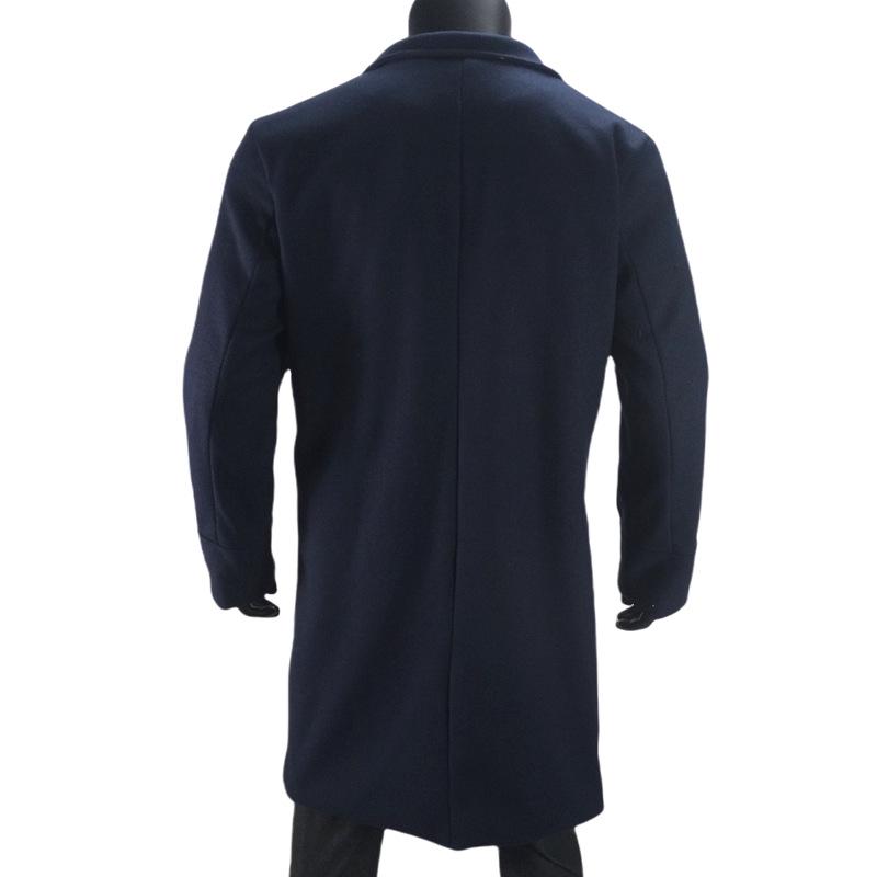 European 2024 Men's Double-Breasted Wool Overcoat In Stock