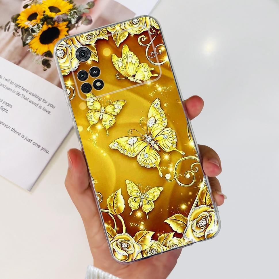 Beautiful Butterfly For Xiaomi Poco M4 Pro Case Silicone Soft Fundas Phone Back Cover For Xiaomi Poco M4 PocoM4 Pro 4G 5G Bumper
