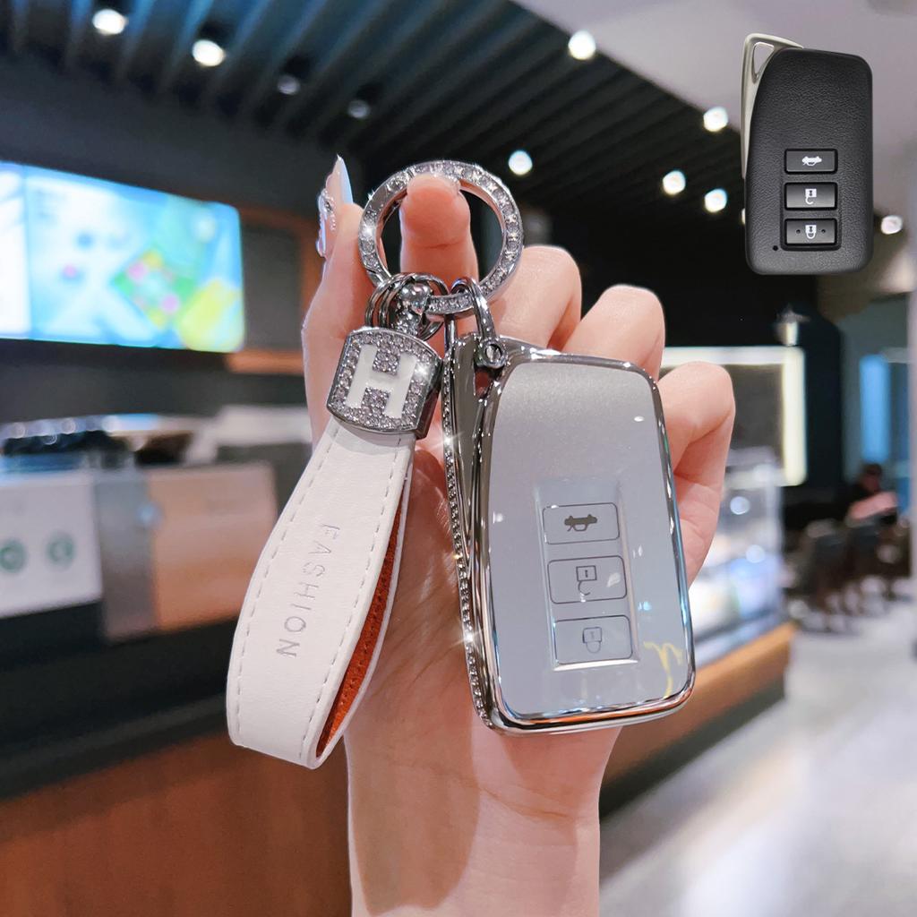 TPU Car Key Case Remote Cover Shell Holder Chain Protector Fob For Lexus ES200 ES300h LS500h NX260 NX350h RX350h RX500h LC500h