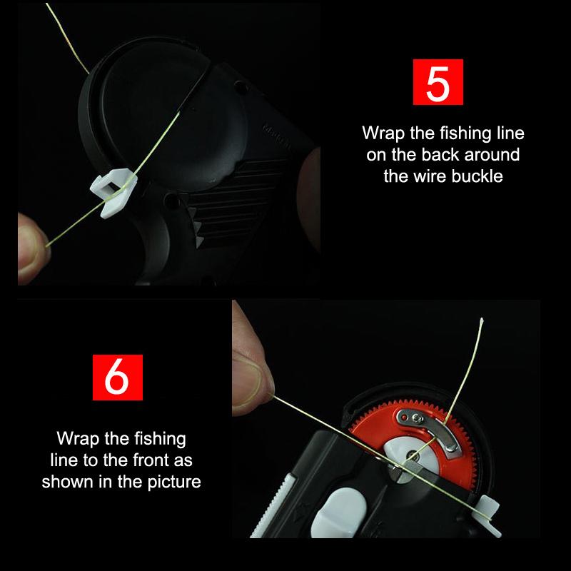 Electric Fast Tie Fishing Hooks Collect Roll Fishing Line Tying Device Automatic Portable Fishing Hook Tier Machine