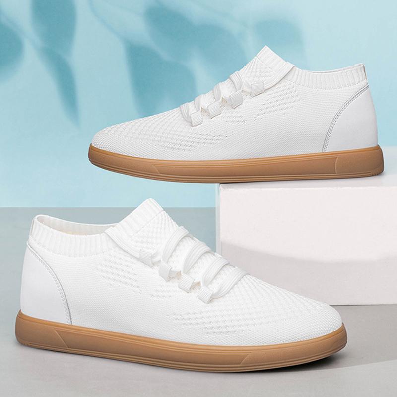 Fashion Men Elevator Shoes Breathable Mesh Height Increase Sneakers Shoes Sports Casual Shoes Invisible Inner Heightening 8cm Man Shoes