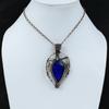 Lapis Lazuli Pendant Copper Wire Wrapped Pendant Titanium Beads Pendant Gemstone Copper Jewelry Designer Pendant Handmade Wire Wrap Jewelry