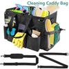 Cleaning Caddy Bag Nylon Tear Resistant Cleaning Tool Organizer Bag with Shoulder Strap Large Capacity Cleaning Supplies Handbag