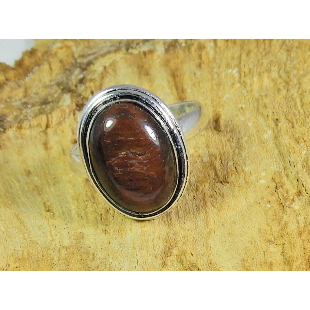 

Natural Tiger Eye 925 Solid Sterling Silver Ring Size US-7.5 PG-118