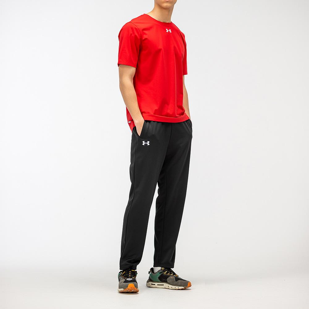 Under Armour Solid Color Breathable Short Sleeve Polo Shirt Straight Leg Sports Pants Casual Sports Set Men sets Black 21500537-001+21500737-001