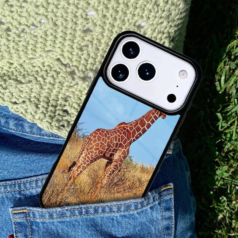 Zoo Animals 1 Giraffe Phone Case For iPhone 17 AIR 16 Pro Max 15 14 Pro 11 12 13 Shockproof Silicone Cover