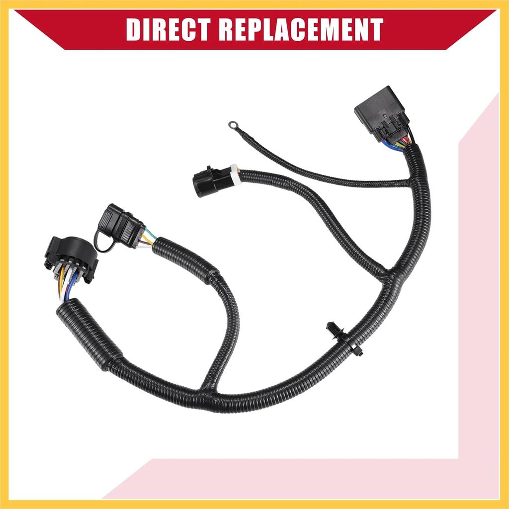 5L3Z-13A576-BA Trailer Connector Wiring Harness for Ford F-150 2005-2008 for Lincoln Mark LT 2006-2008 / Inner/Durable Plastic / 1 Pcs Black Auto