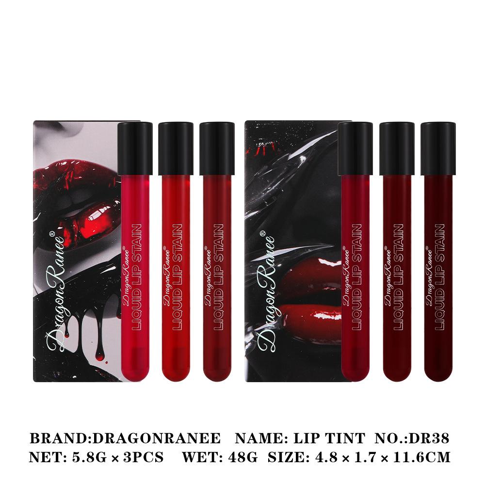 Halloween Lip Gloss Dye Lip Gloss Set Sexy Red Bright Moisturizing Lip Gloss Lipstick Liquid Plasma Lipstick Water Bright Lipstick Set