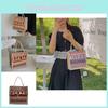 Fashionable Purple Blue And Orange Cotton Linen Tote Bag With Chic Tassels