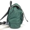 PRADA Bicolor triangle logo Backpack Leather / Nylon Green/Black