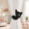 1 Pair Fashion Curtain Tieback Creative Curtain Buckle Ornament Black Cat Curtain Straps  Decoration