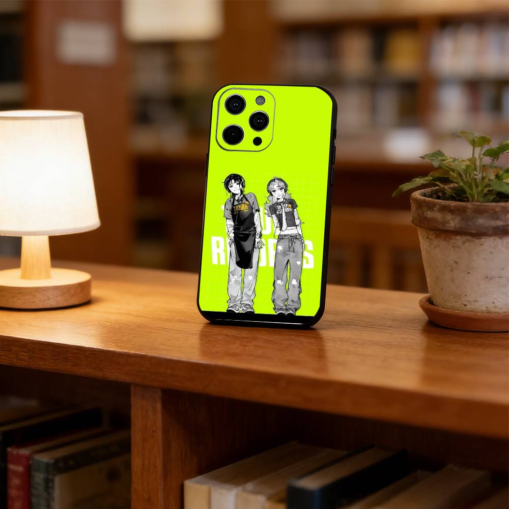 

The Green Yuri Guy KiniOto Manga Phone Case For iPhone 17,16,15,14,13,12,11 Plus,Pro Max,XS,Soft Silicone Black Cover iPhone15ProMax